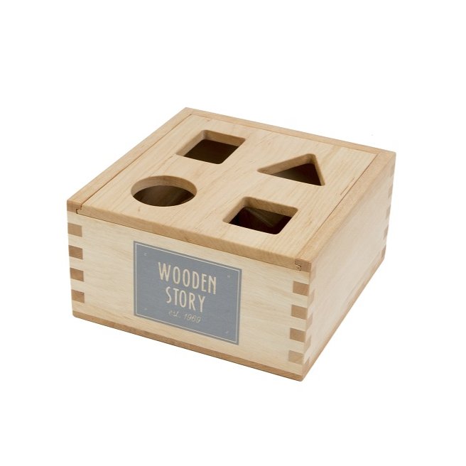 
                  
                    Wooden Story Toy Shape Sorter Box - Natural - blueottertoys-WS69
                  
                