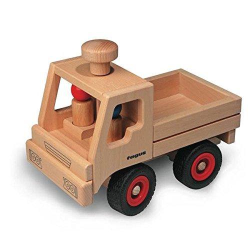 Fagus Wooden "Unimog" Truck - wood, rubber Vehicles for open-ended play - Title: Default Title