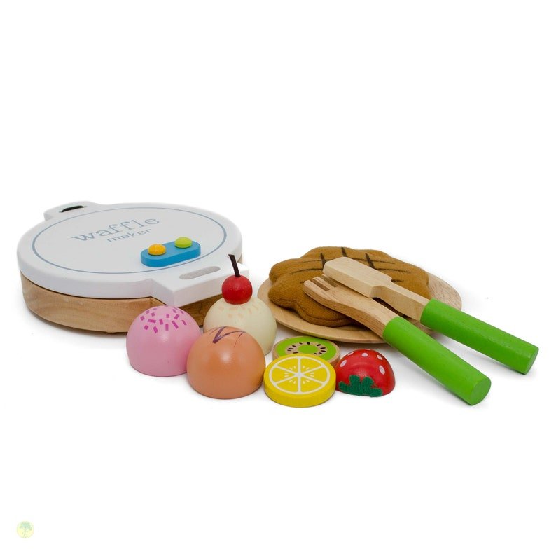Wooden Waffle Maker - wood Play Kitchen for open-ended play - Title: Default Title