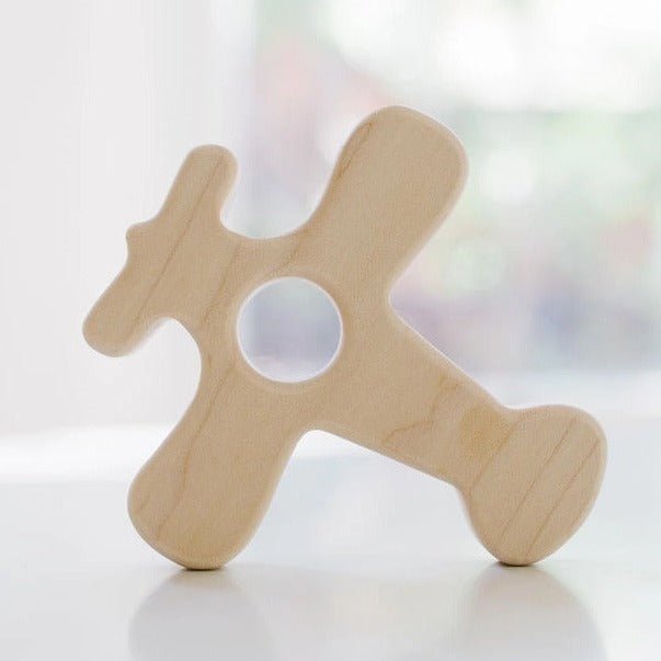 Wooden Airplane Grasping Toy by Bannor Toys - wood, natural Baby & Toddler for open-ended play - Title: Default Title