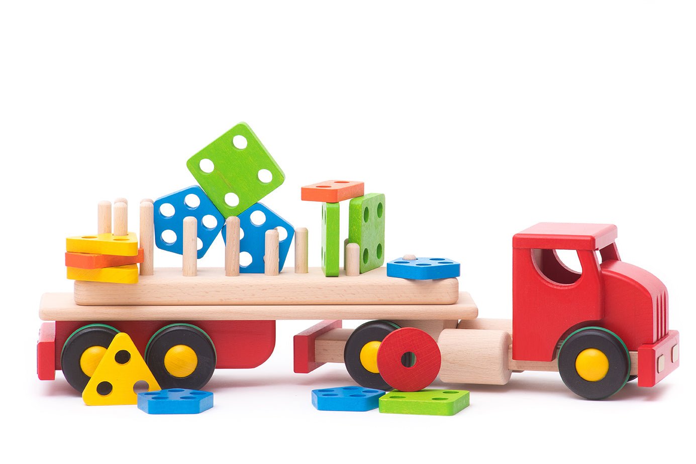 Wooden Cargo Truck by Bajo | Vehicles – blueottertoys