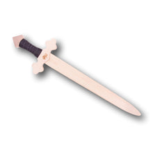 Wooden Knight's Sword - Lionheart 23-1/2" - wood, natural, leather Wooden Toys for open-ended play - Title: Default Title