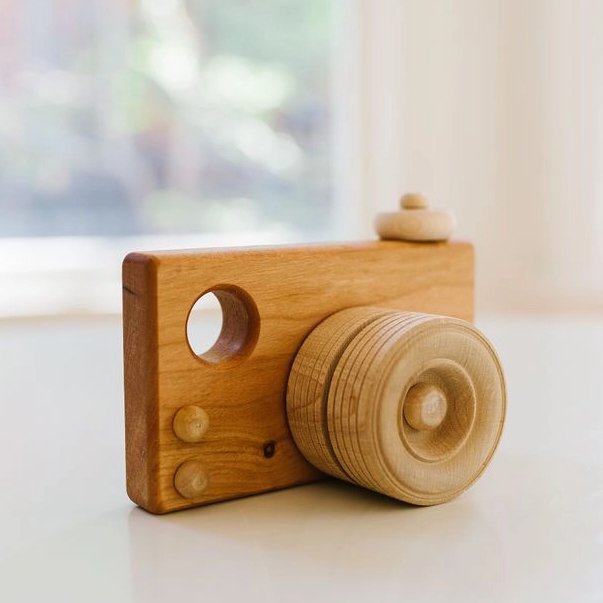 Wooden Play Camera by Bannor Toys - wood Pretend Play for open-ended play - Title: Default Title