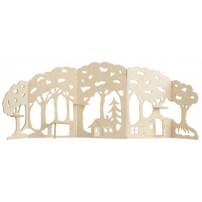 Wooden Forest Play Scene - wood, felt Toy Playsets for open-ended play - Title: Default Title